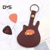 Plektrenhalter in Gitarrenform, Kunstleder-Plektrum-Etui, tragbare Plektrum-Aufbewahrungstasche für Gitarrenspieler, Liebhaber, Lehrer