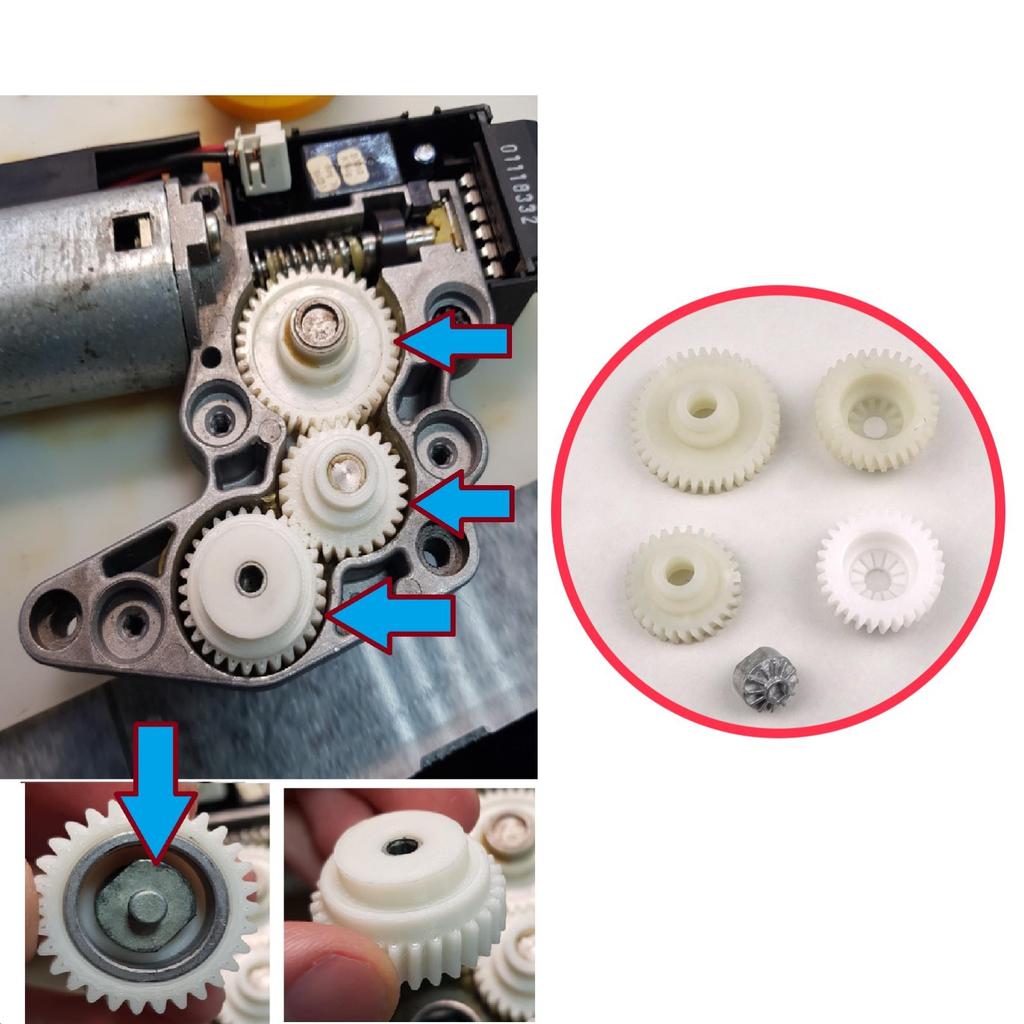 BSR631 Schiebedachmotor Zahnradsatz für Citroen C3 FC Toyota Avensis T22 Zafira A Porsche 911 Mercedes W163 C208 A208 Primera P12 Altima L31