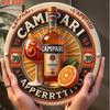 Vintage Campari Aperitivo Rond Metalen Bord Retro Italiaans Cocktail Themareliëf Wandbord Decoratief Blikken Bord voor Bar Pub