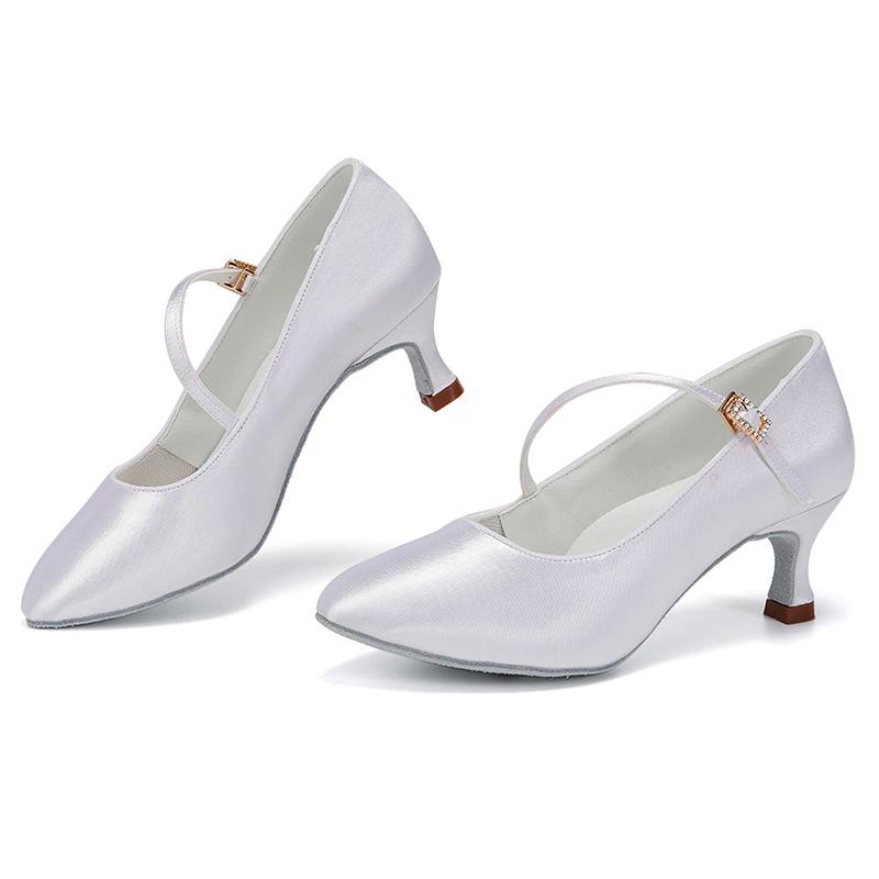 Adult Womens Modern Dance Shoes Adult Women High Heels Silk Waltz Latin International Standard Dance Shoes