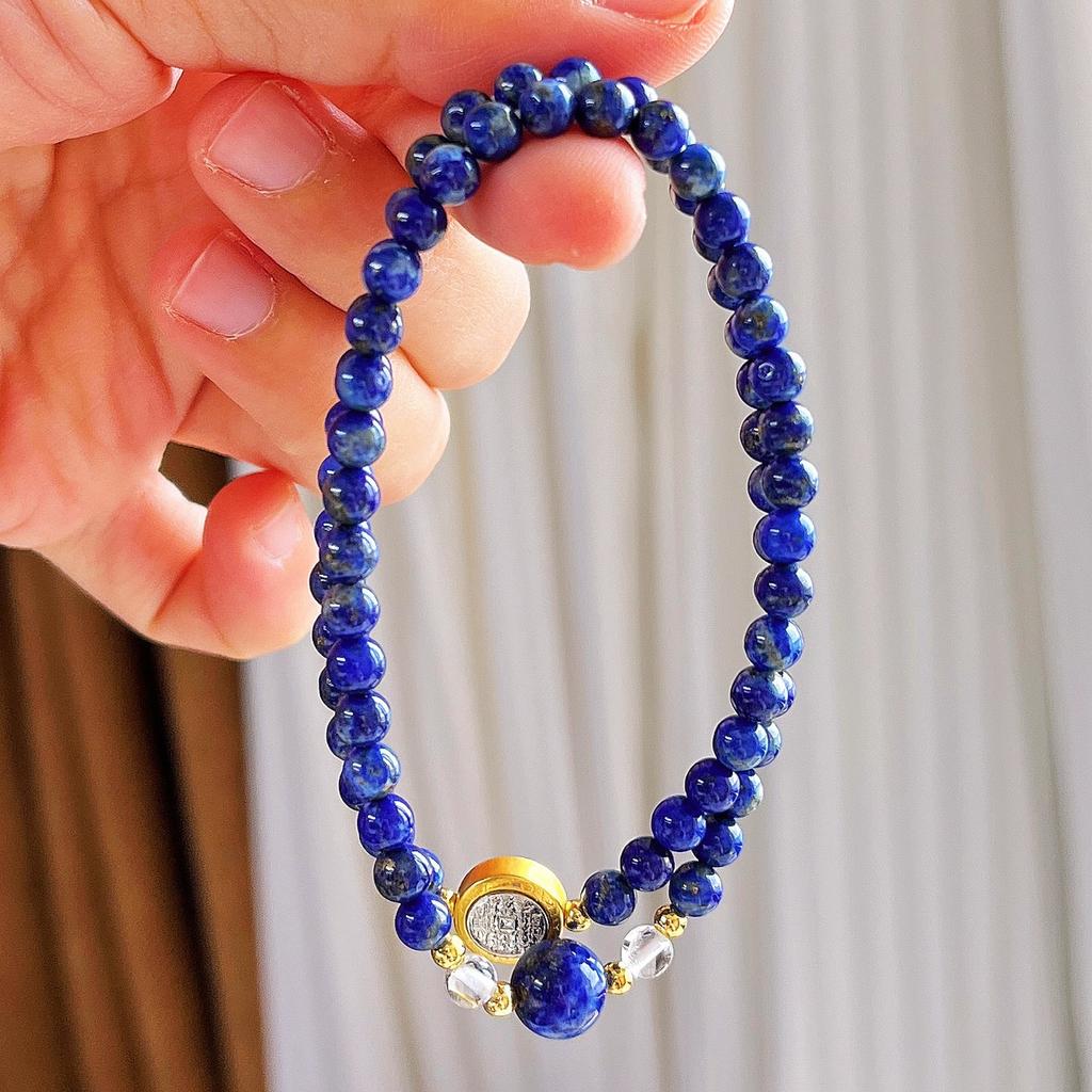 Autumn and Winter Retro Style High-quality Natural Lapis Lazuli Design Bracelet