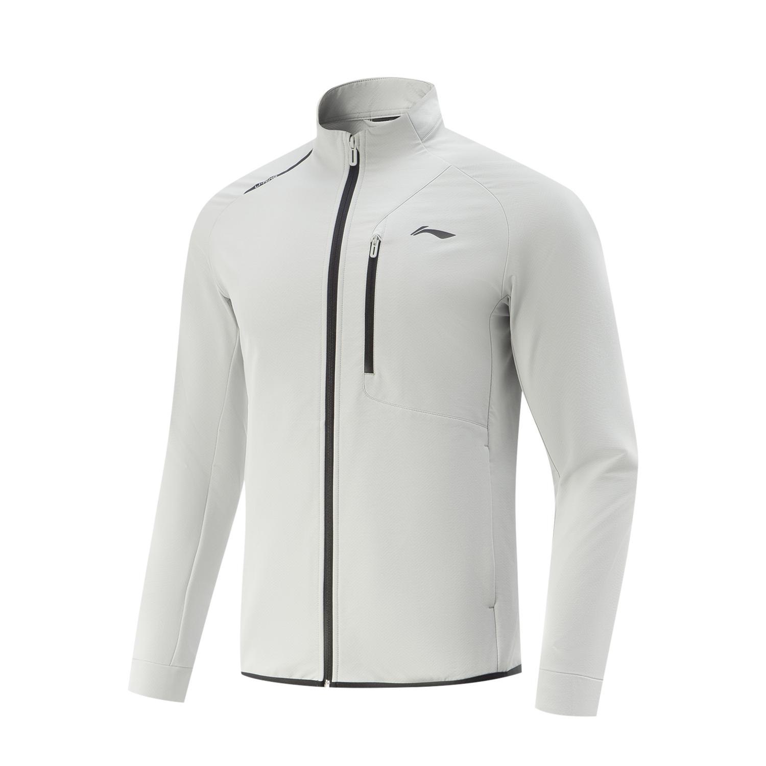 

Серия для настольного тенниса Li Ning Спортивный повседневный Минималистичный Однотонный Ветровка с воротником-стойкой и длинными рукавами Унисекс Верхняя одежда Светло-серый AFDV919-2 S