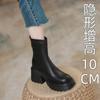 Thick-soled Boots Small Martin Boots Women's Versatile New Autumn and Winter Shoes Inner Height-increasing Velvet Short Boots Skinny Boots