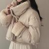 Winter Women's Tops Jacket Cotton Coat Versatile Skinny Long Sleeve Lapel Short Warm Thickened Vintage Comfortable Versatile