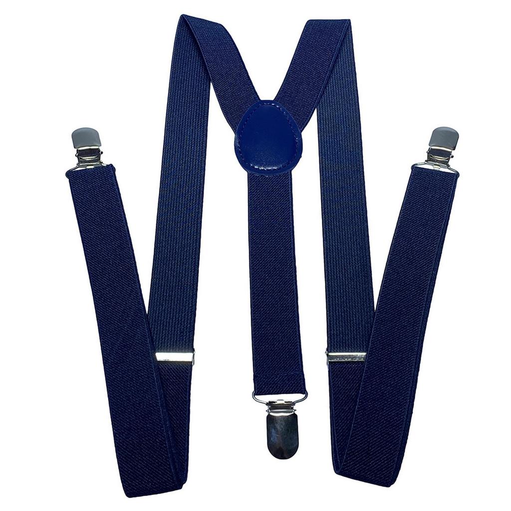 Unisex Y Back Suspenders 3 Clips Adjustable Elastic Braces