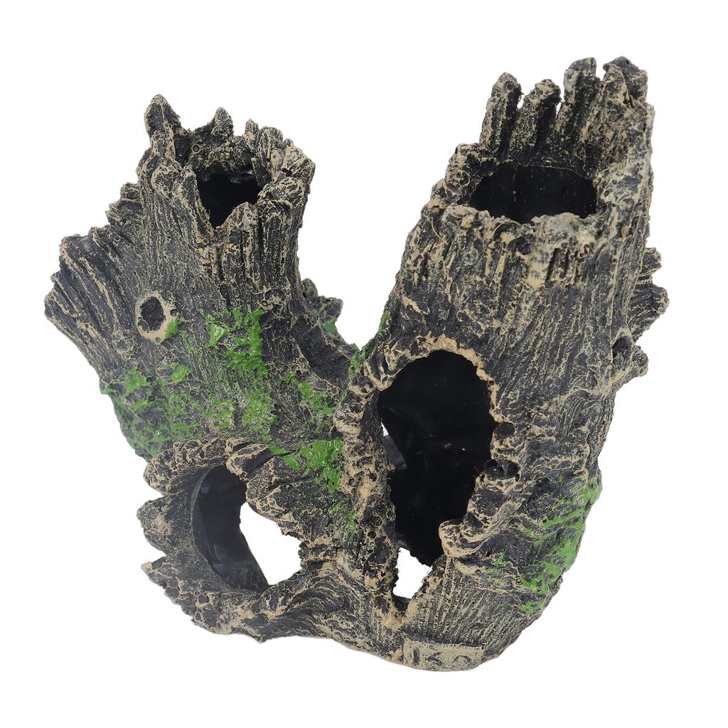 Aquarium Baumstumpf Loch Exquisites Garnelen Versteckhaus Hohlbaumloch Harzhandwerk Dekorationen