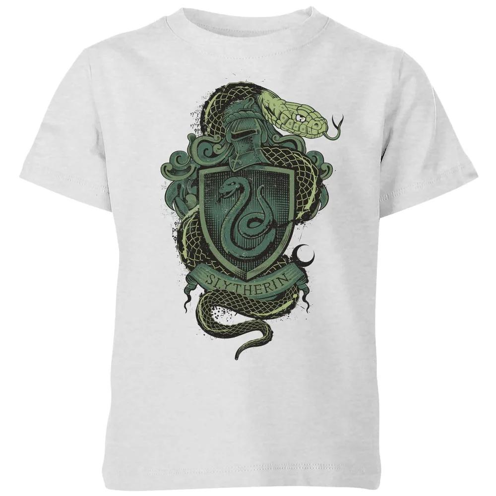 Harry Potter Slytherin Drawn Crest Kids T-Shirt - Grey - 3-4 Years 160