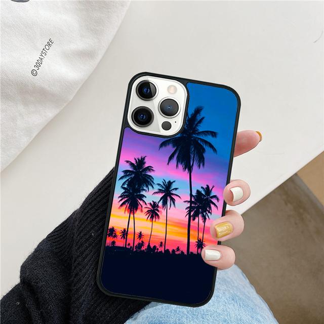 CALIFORNIA PALM TREES Phone Case Cover For iPhone 17 Air 15 16 14 13 12 Pro Max 11 Pro Max Plus Coque Shell