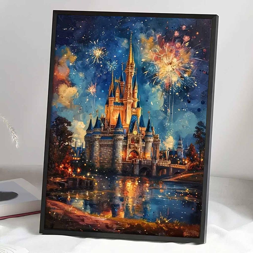 DIY Diamond Painting The Castle In A Fairy Tale Cross Stitch Kit Mosaic Art Diamond Painting Full Circle Diamond Home Decoration