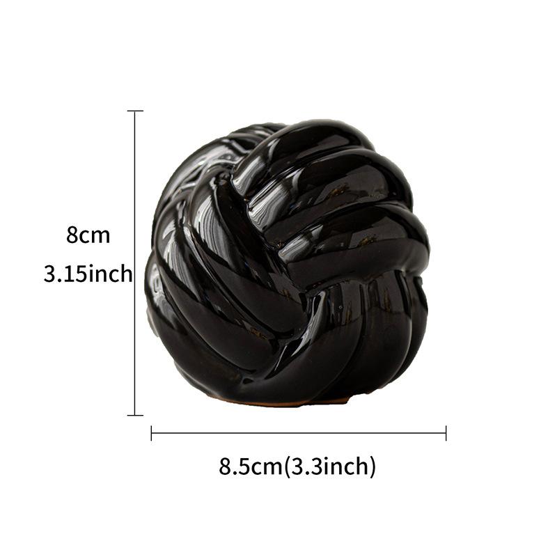 Nordische Keramik Kugel Statue Ornament Gestreift Modern Schreibtisch Foyer Raum Dekor High-End Heimkunst Dekoration Party Dekoration