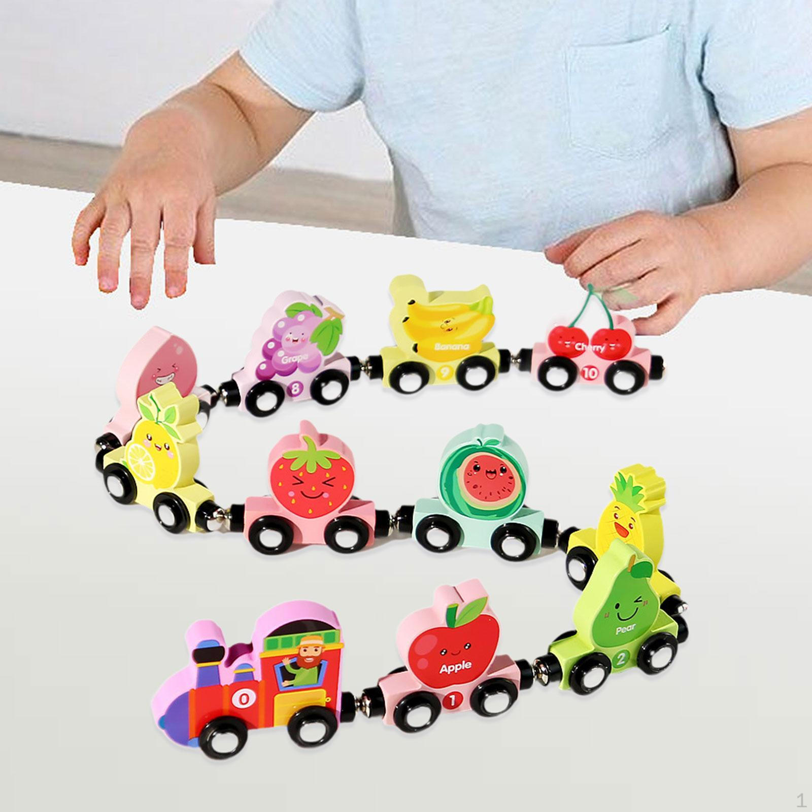 

Деревянный набор поездов, развивающие игрушки для мальчиков 13 лет, динозавр Fruit