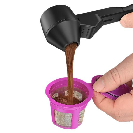 Kávová lžička trychtýř pro opakovaně použitelné K-Style kelímkové pody Přesná kávová odměrka Nástroje pro plnění kávových kapslí pro přenos proteinového prášku čaje