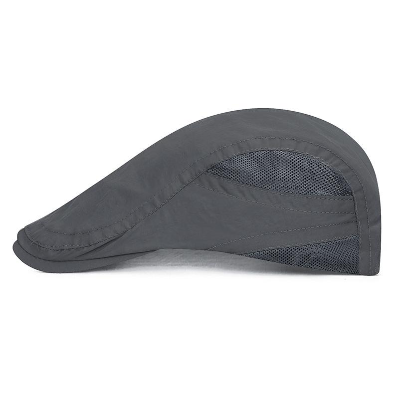 Summer Outdoor Thin Stitching Mesh Quick-Drying Cap Youth Solid Color Sunshade Breathable Peaked Cap