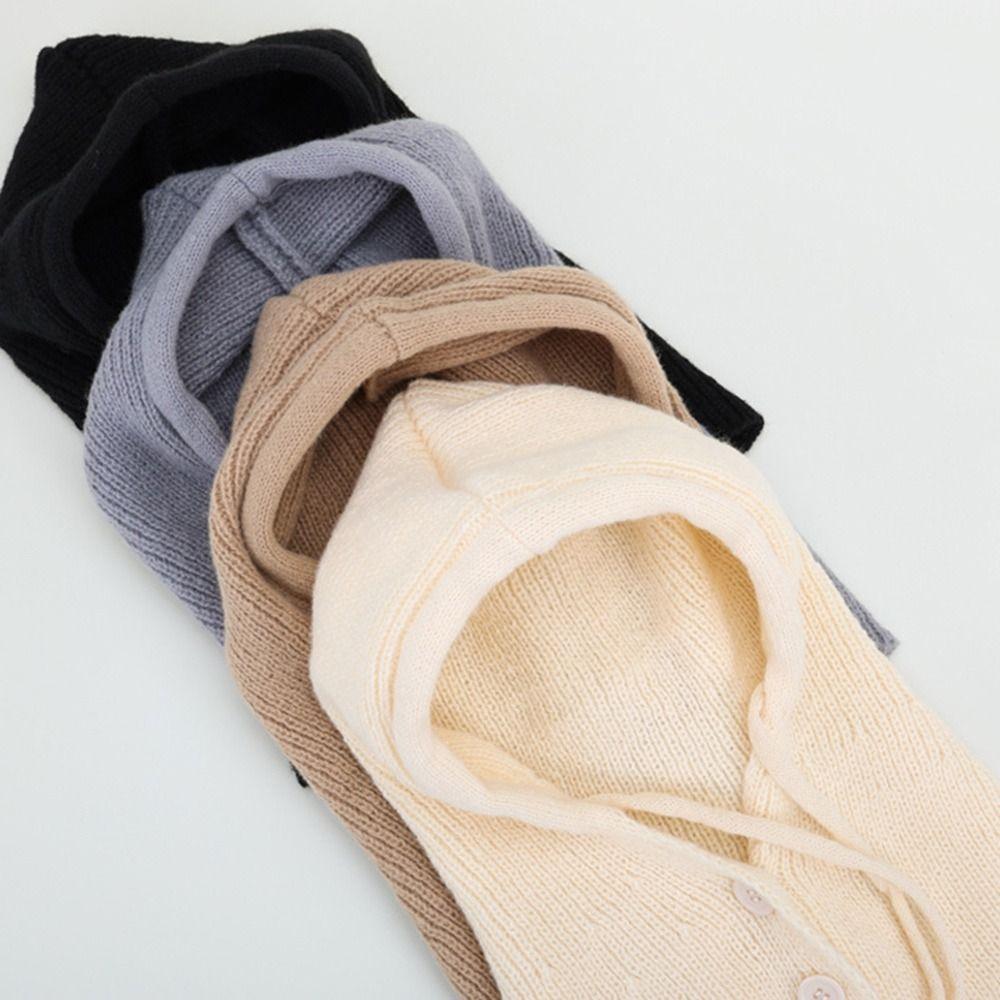 New Windproof Knitted Hat Thermal Insulation Neck Protection Knitted Balaclava Hat Beanie Cap Winter