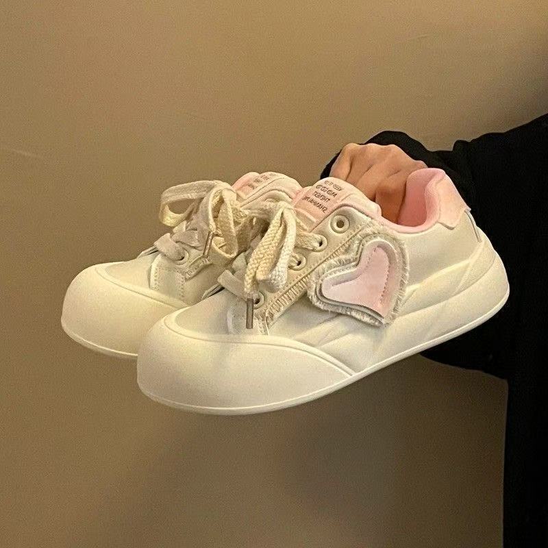 

Spring and Autumn high-end board shoes new niche casual sports bread shoes 35【foot length 22.5cm】 розовый