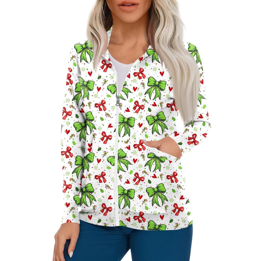 Women Long Sleeve Pattern Pocket Working Stand-up Collar Single-breasted Protective Overalls Cardigan Jacket Top