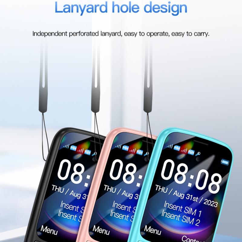 C99(H11) 4G Mini Tlačítkový Telefon 2,4 palce TFT Dual SIM Dual Standby Hlasový Král Budík 240x320 1500mAh Silná Svítilna Studentský Mobilní Telefon