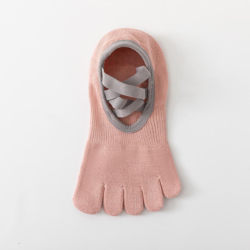 

Женские носки для йоги с пятью пальцами, летние профессиональные фитнес-спорт, аэробика, нескользящие носки с раздельными пальцами, пилатес для женщин, танцевальные носки 1 pair