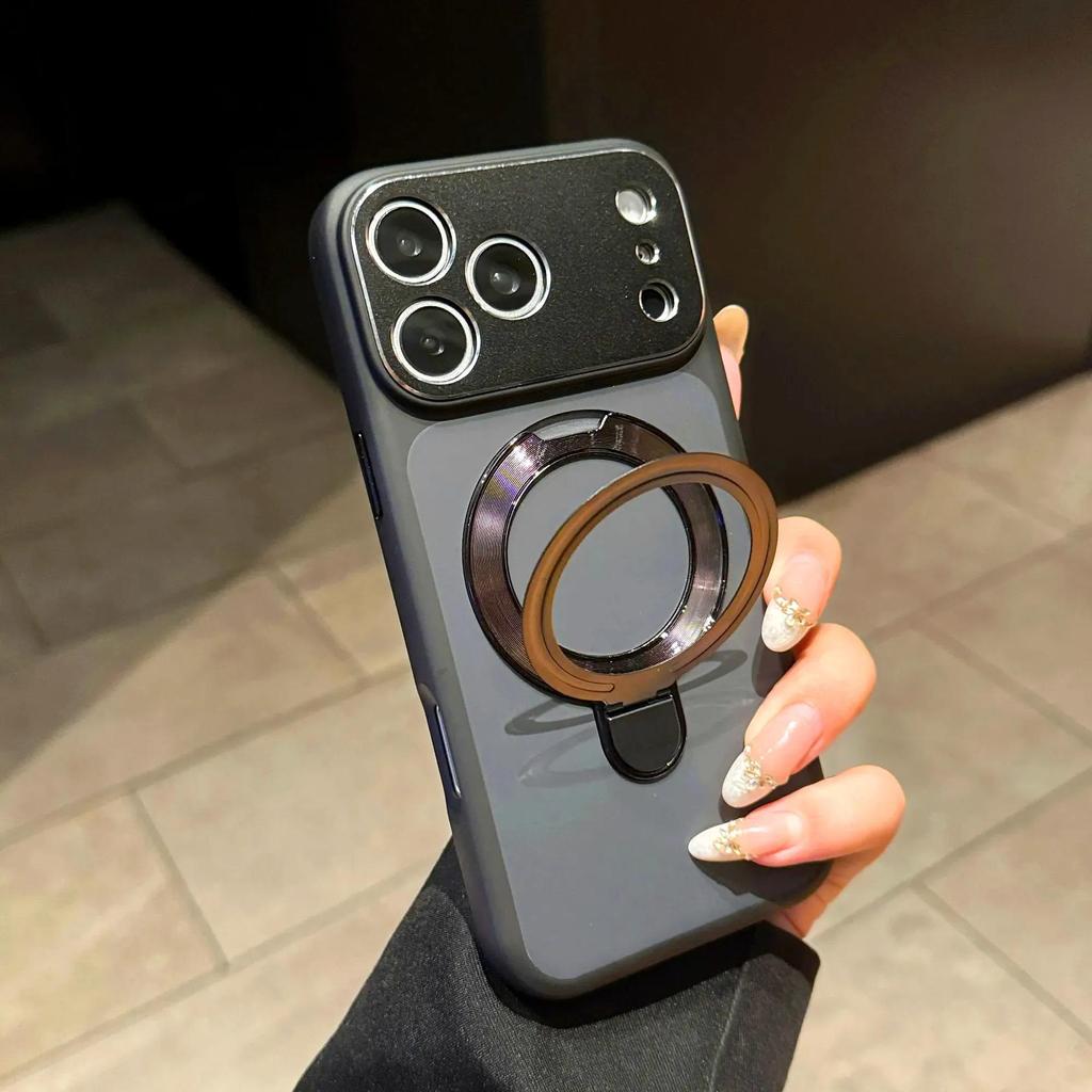 Non-Yellowing Magnetic Rotating Stand for iPhone 17 Air/Apple 16 Pro Max/15/14 Phone Case