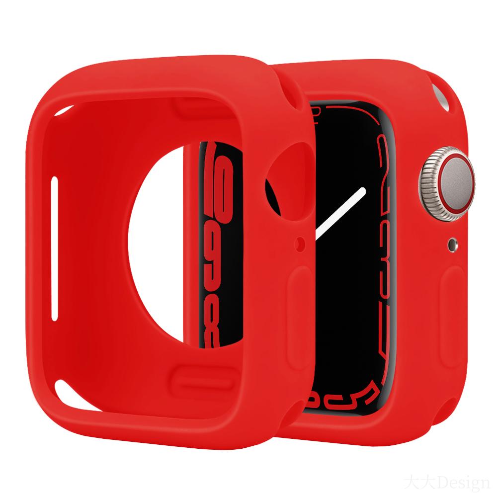Soft Silicone Case for Apple Watch Series8/7/6/5/4/3/SE Cover Case for iWatch Slim Tpu Bumper Protector 38MM 40 41MM 42 44 45MM