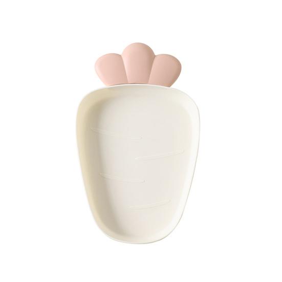 

Очаровательная фруктовая тарелка в форме клубники Яркая яркая пластиковая тарелка с едой для дома Carrot Set белый