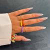 European & American Minimalist Luxury Colorful Ladies' Ring Set