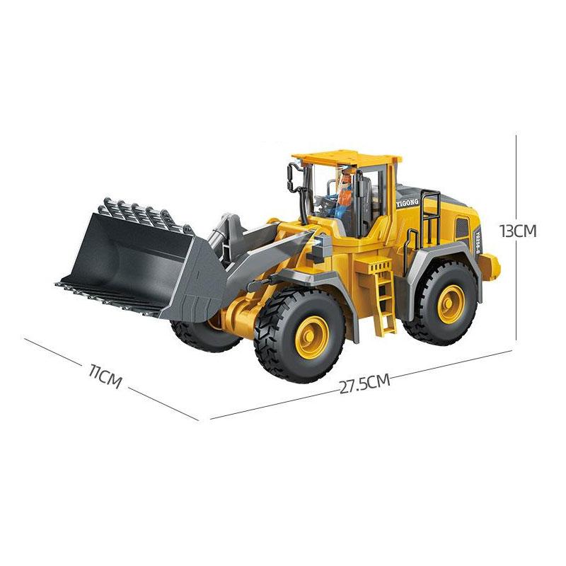 Giocattoli Auto RC per Bambini Radio 2.4G 4WD Telecomando Escavatore Camion Ribaltabile Bulldozer Modello Veicolo da Costruzione Elettrico Regalo per Bambino