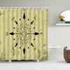 Old Pirate Ship Sea Shower Curtains 3D Printing Bath Curtain With 12 Hooks Bathroom Waterproof Polyester Cloth Bath Screen