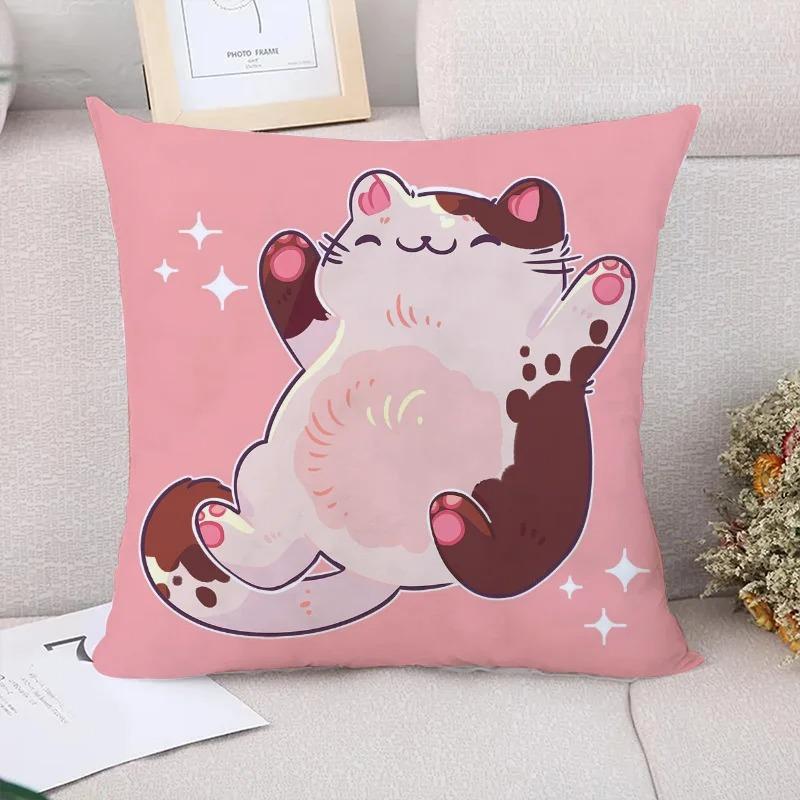 Cute Cat Decorative Pillowcase Living Room Office Home Pillowcase Car Ornaments