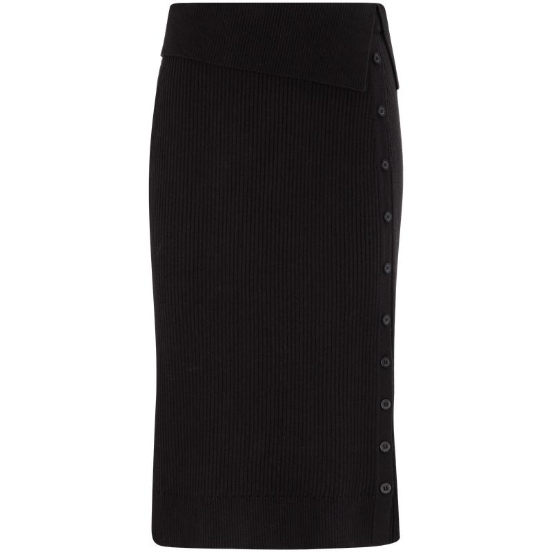 Calvin Klein Casual Commuter Button Front Knit Midi Skirt Women skirts J223352 XS