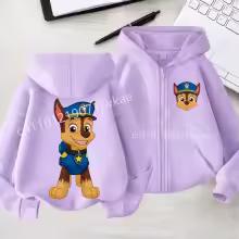 Spring Kids Coat PAW Patrol Children's Zipper-style Hooded Sweatshirt for Boys Girls' Casual Top Casual Shirt with Cartoon Print