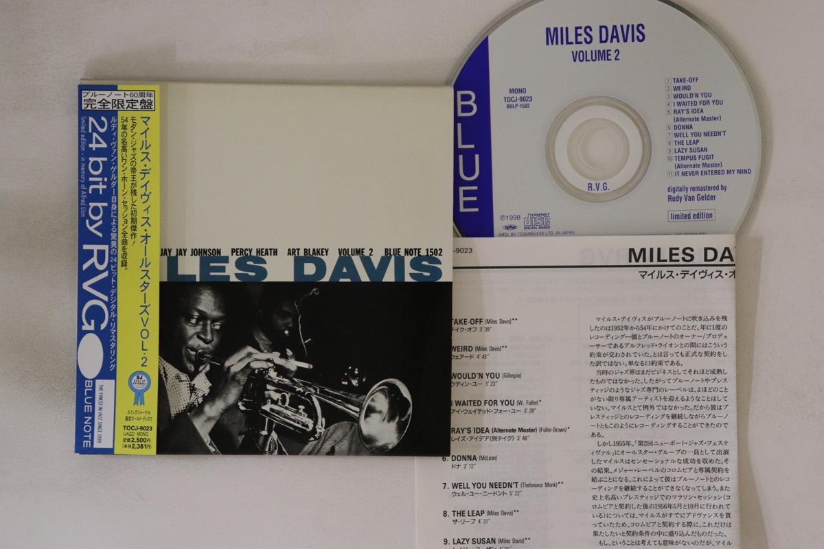 

CD МАЙЛЗ ДЕВІС - Том 2 TOCJ9023 BLUE NOTE 1998 Японія Обі Джаз Вживаний