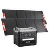 Portable Power Station, 2400W Portable Solar Generator with 2PCS * 200W Foldable Solar Panels, 2160Wh Expandable LiFePO4 Battery Backup with 10 Output