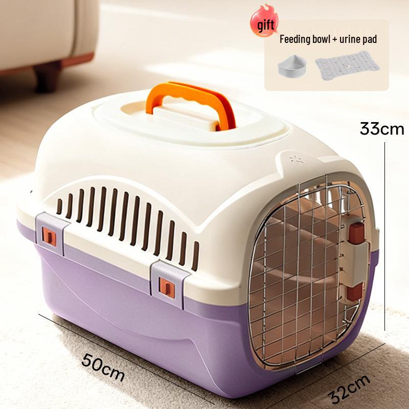 Pet Airline Carrier: Portable, Breathable Travel Cage for Cats and Dogs