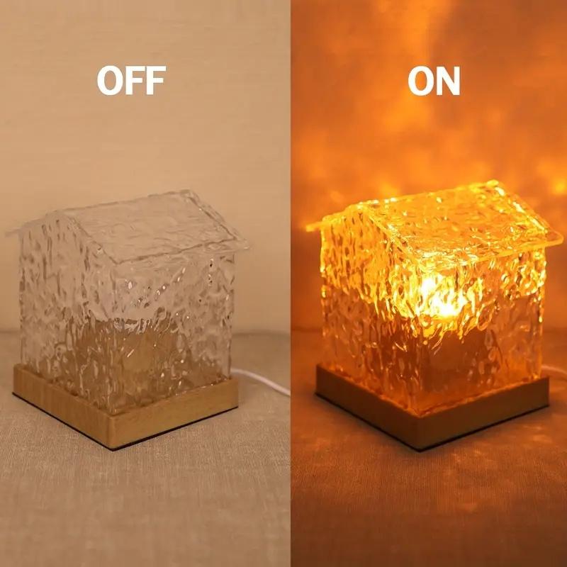 Water Ripple Night Light Romantic Creative Atmosphere Light Table Lamp For Bedroom 3 Colors Cabin Decoration Gift Light