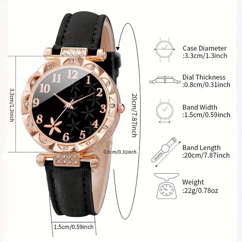 Black Starfish Pattern Dial Female Watch Trend Female Student Quartz Watch Trend