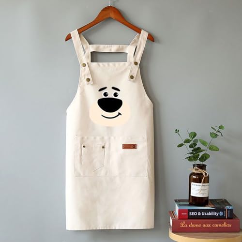 hgTUP Lotso Work Apron, Lotso for Nursery Teachers and Adults, Cooking Apron