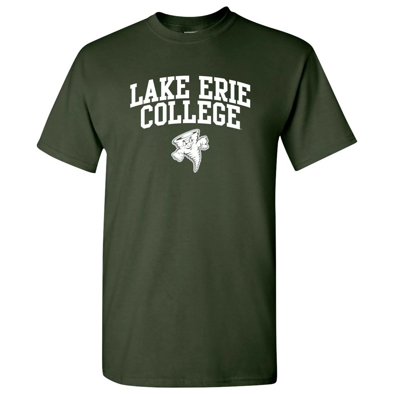 Lake Erie College Arch Logo T-Shirt - Forest 3XL