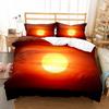 Sun Pattern Duvet Cover Set Double Single Full Size Bohemian Style Bedding Set for Teens Adults Bedroom Decor with Pillowcase
