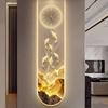 Modern Design Entrance Hall 3D Wall Clock Villa Mute Digital Clock Corridor Wall Decor Decoration Golden LED Light Painting