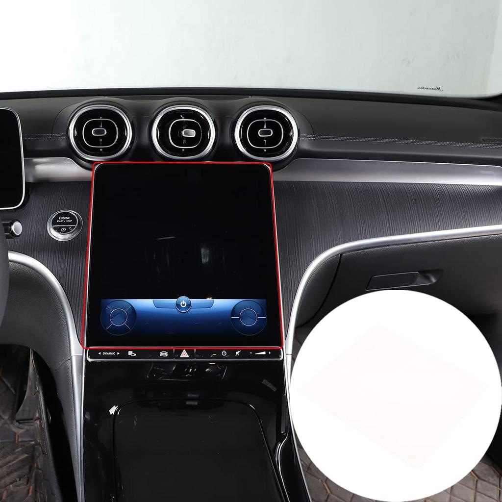 TINKI Car Dashboard Tempered Film Compatible for Mercedes-Benz W206 C-Class C200 C300 2022 2023 Navigation Screen Tempered Film Interior Accessories