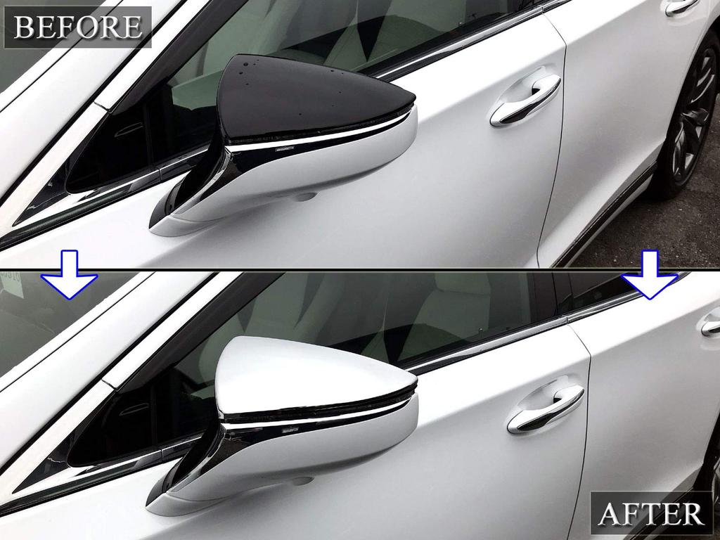 BRIGHTZ Chrome Door Mirror Covers for UX250h UX 31630 MZAH10/MZAH15 [MIR-SID-266] (MZA H10/H15, 10/15) UX250, 250, 250h,