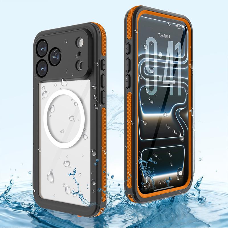 Apple 17 Red Pepper Magnetic Waterproof Shockproof Diving Case for iPhone 17 Pro Max iPhone 17 Pro Max