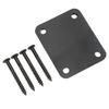 Electric Guitar Neck Plate Square Metal Back Mounting 4 Holes with Screws Bass Parts