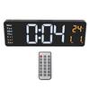 LED Digital Clock Large Screen Wall Mounted Clock with Remote Control 10 Level Adjustable Brightness Date Temperature