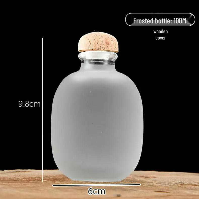 Premium Homemade Fruit Wine Bottles: Sealed, Leak-Proof, Frosted Glass with Large Belly Design