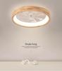 Japanese Solid Wood Ceiling Fan with Light - Variable Frequency for Bedroom, Living Room & Dining Room