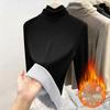 Women's Retro Velvet Turtleneck: Thickened Petite Korean Style Long Sleeve for Autumn/Winter 2026