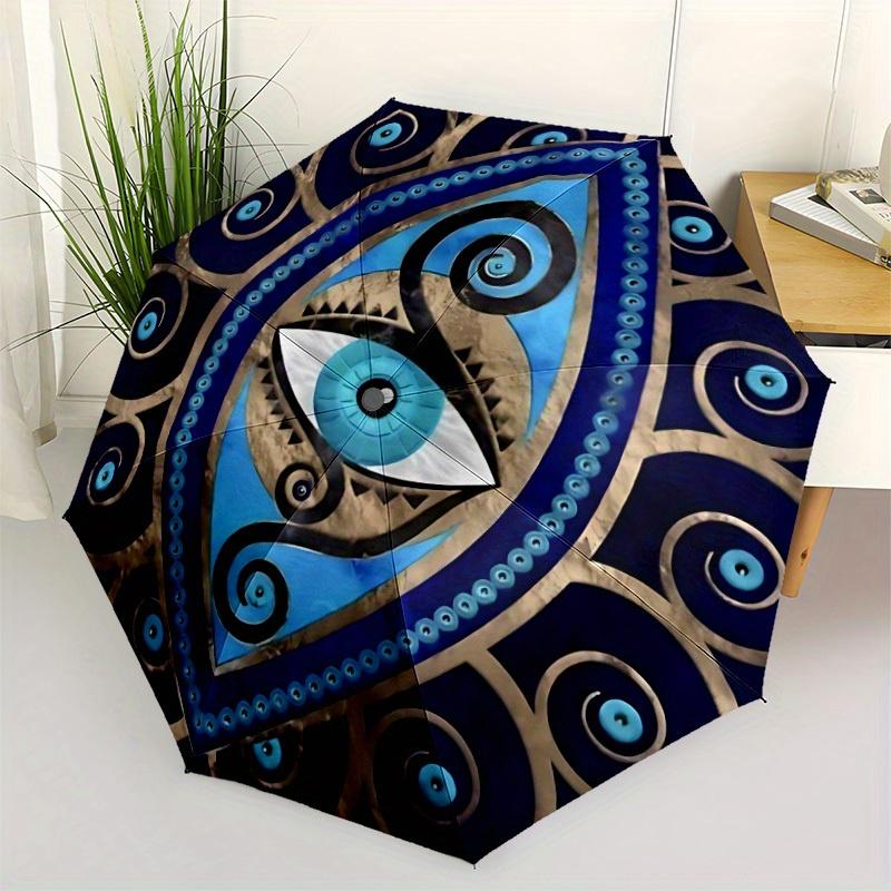 1pc Mystic Eye Automatic Open/Close Umbrella, Portable Folding Umbrella for Everyday Use Yy250826015