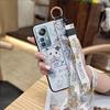 Protective Kickstand Phone Case For Blackview A85 Waterproof Ring Cartoon Lanyard Soft Case Dirt-resistant Shockproof